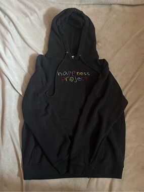 Happiness Project ‘Black’ Mens Hoodie